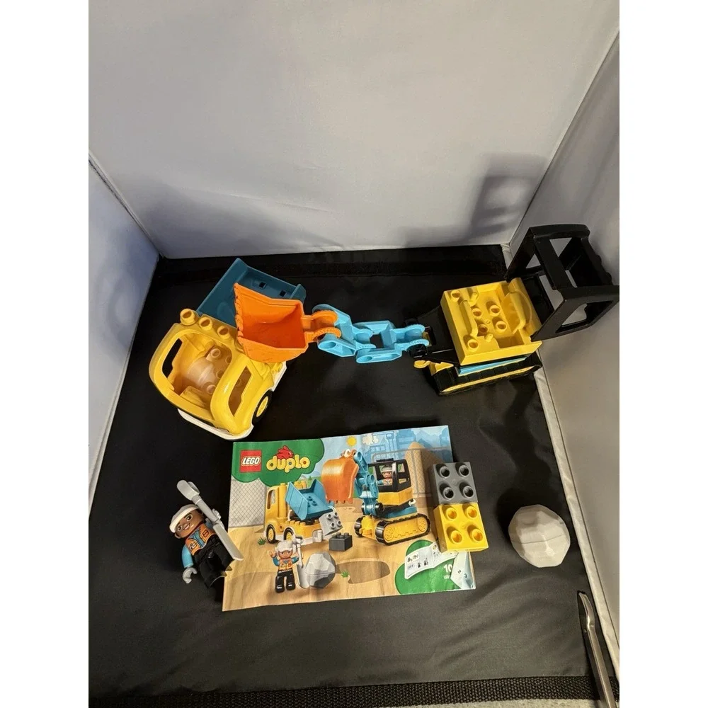 LEGO DUPLO 10931 Truck & Tracked Excavator Construction Set Incomplete